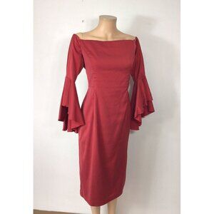 Le Chateau Elvira Red Dress Womens XL